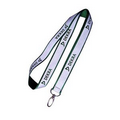 Blank Reflective Polyester Lanyard with Metal Swivel Hook, 3/4"W x 36"L